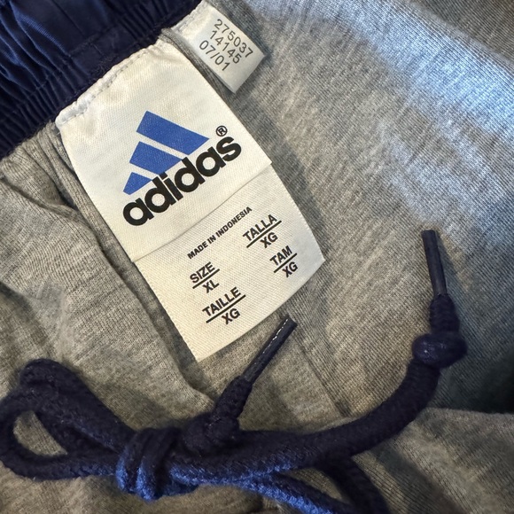 Vintage Y2K Adidas Baggy Track Pants Navy Blue White Stripes Mens Size XL 2001 - Picture 10 of 10